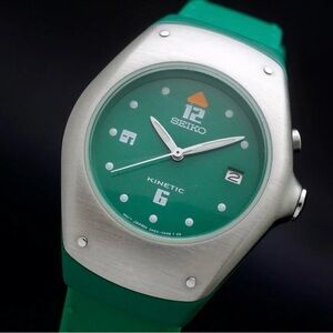 Rare Seiko Arctura Kinetic Green vintage, Great Conditions Near Mint
